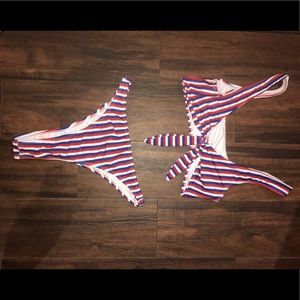 Red, white, and blue bikini